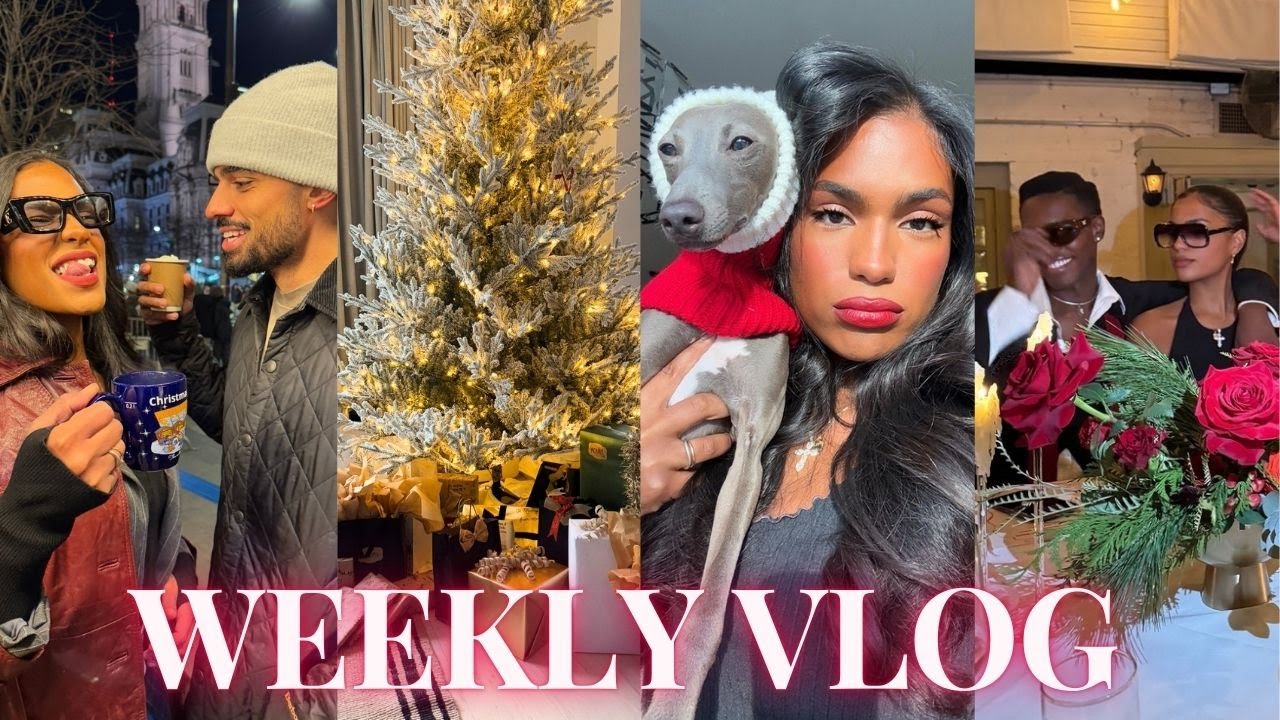 WEEKLY VLOG ♡ (what i got for christmas!! holiday glam GRWM, cozy vibes, shopping, HUGE giveaway! +)