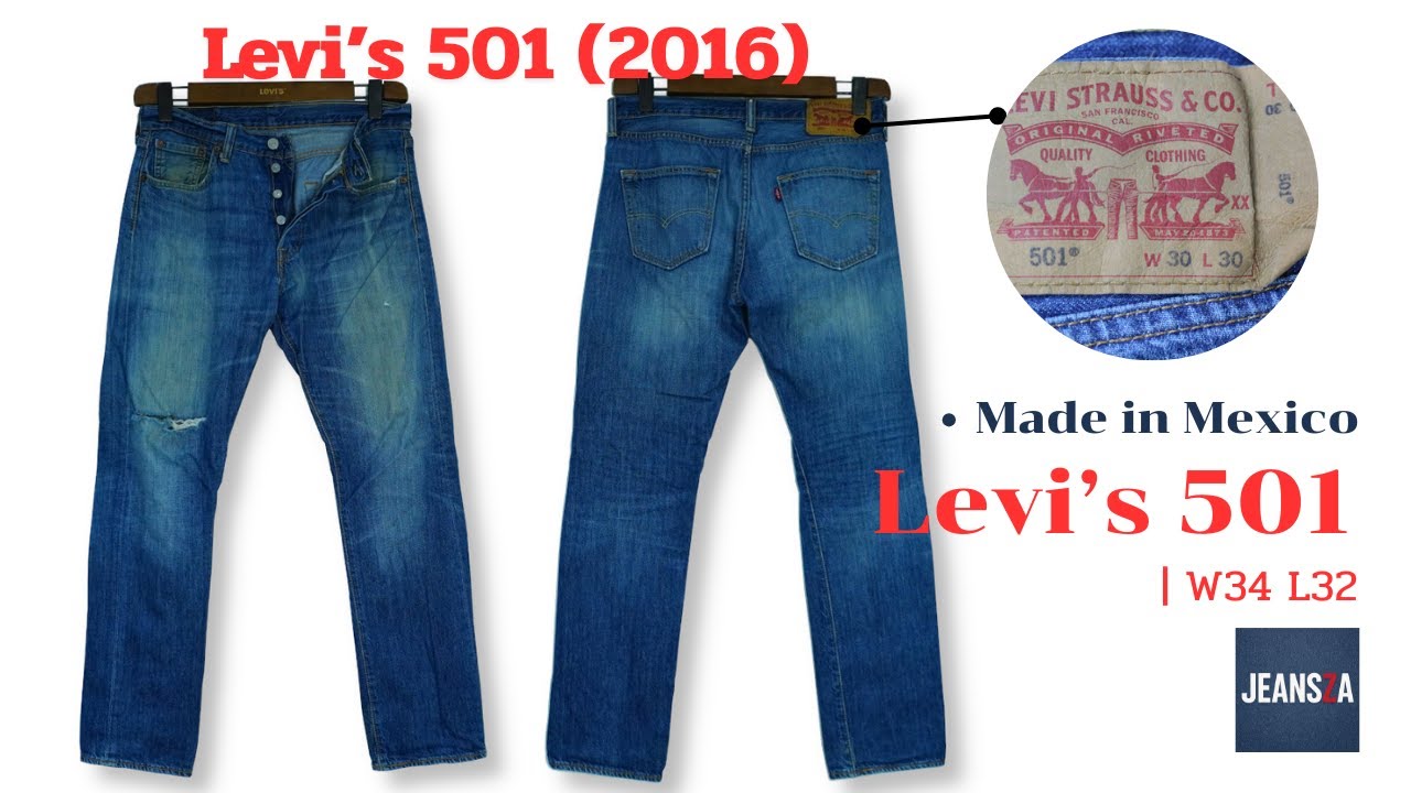 กางเกงยีนส์มือสอง Levi's 501 Mexico W34 L32 | No.058