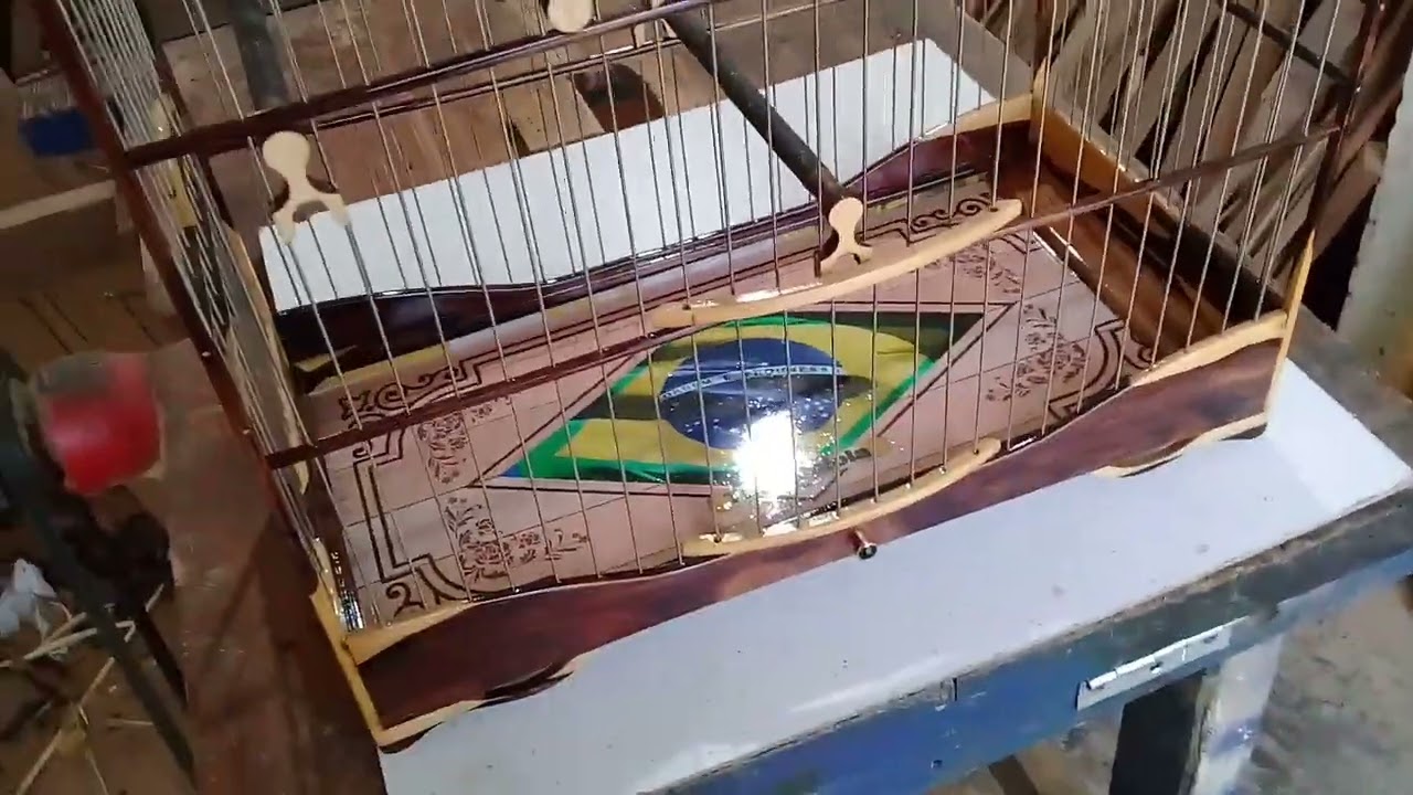 gaiola pra coleiro top na Madeira jacarandá violeta zap 77981032478