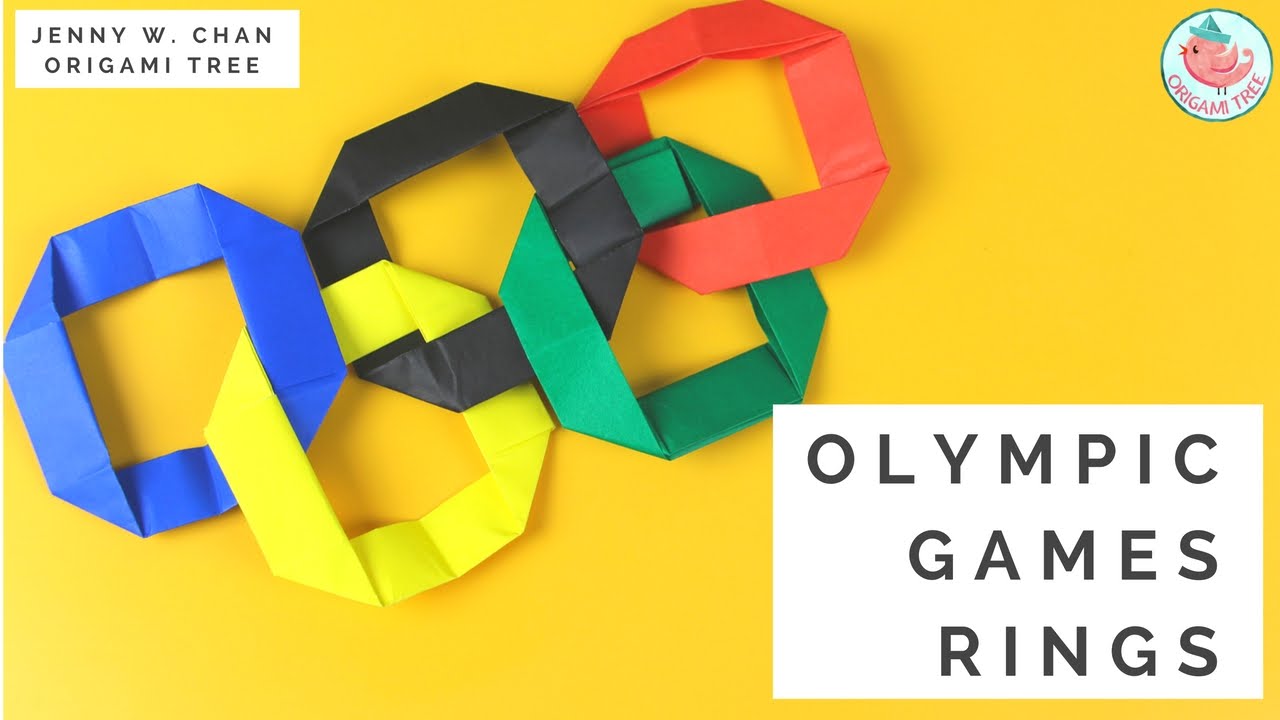 Olympics Crafts - Easy Origami Ring - Olympic Games Interlocking Rings