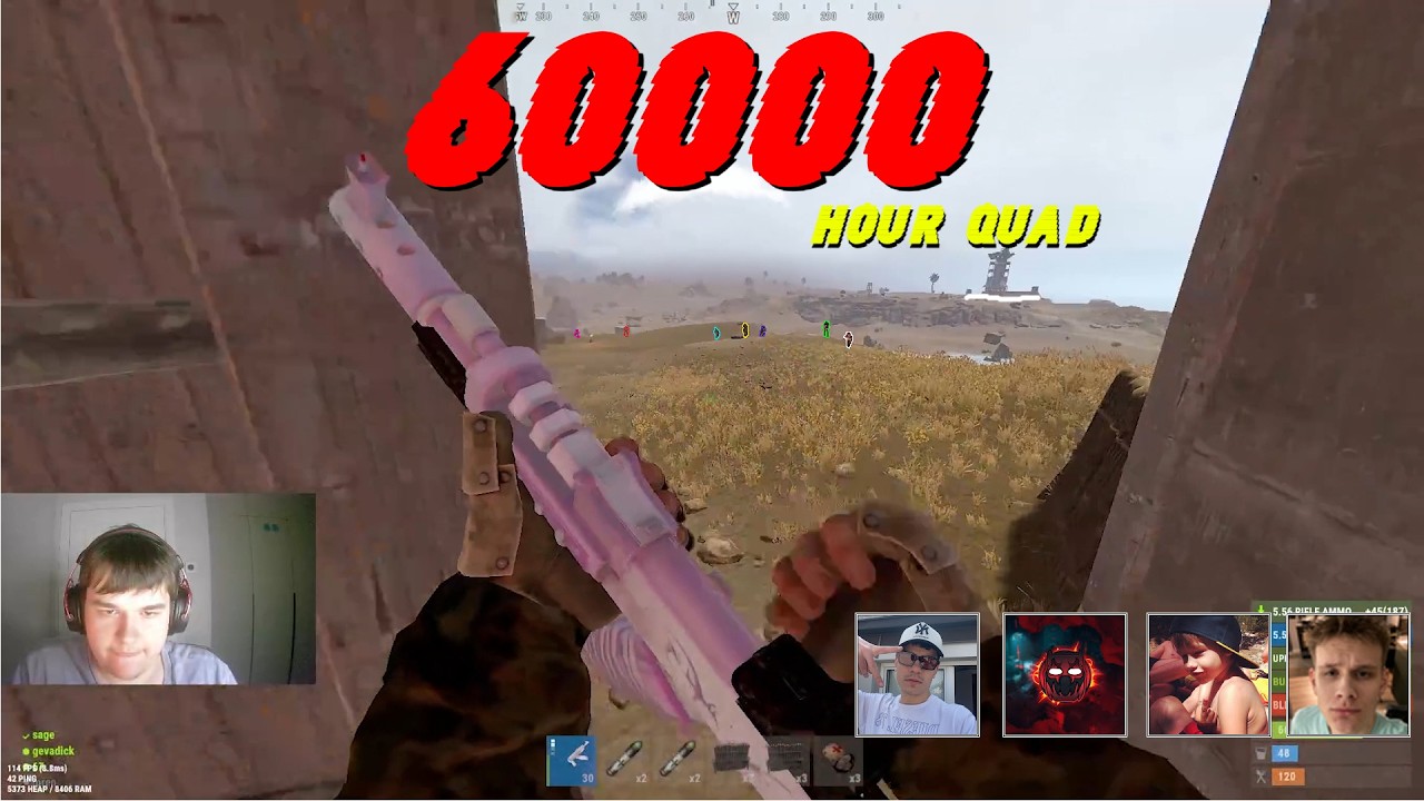 BEST QUAD vs CLANS on FORCE WIPE - Rust Movie