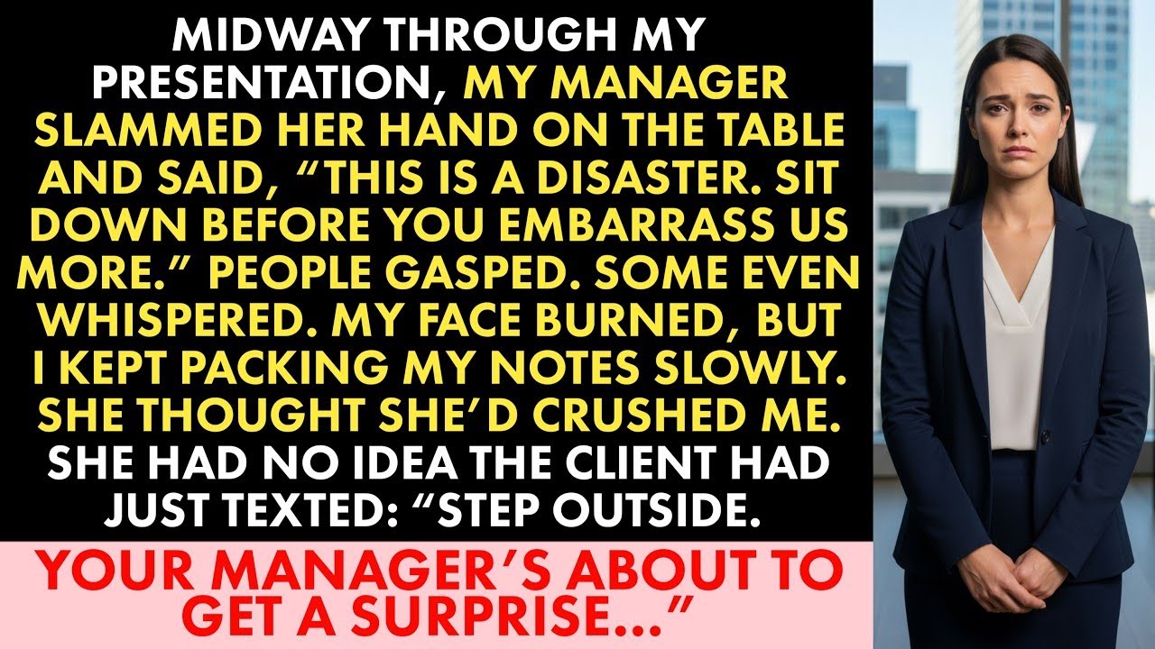 “She Humiliated Me in a Million-Dollar Presentation—Then an Elite Client Revealed a Shocking Truth”