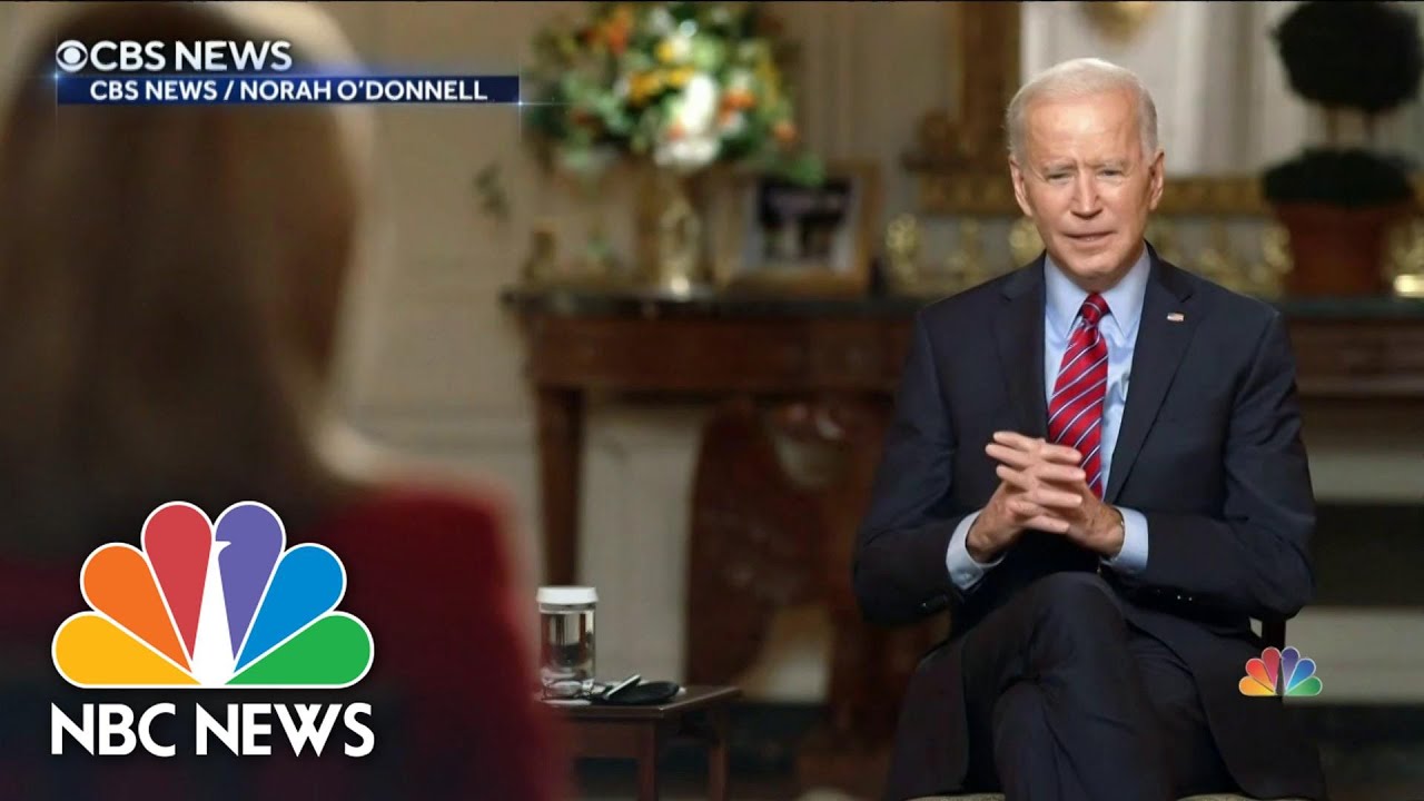 Biden Gives First TV Interview As President | NBC Nightly News
