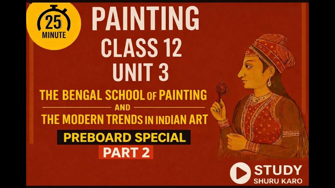 CBSE CLASS 12 PAINTING Bengal school and modern trends of Indian art ONESOT #fineartsclass12