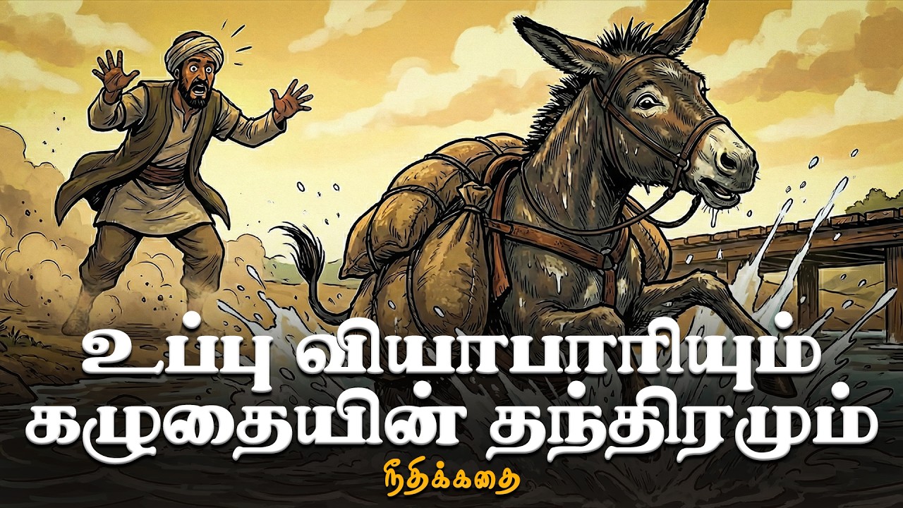 உப்பு வியாபாரியும் கழுதையும் - Story In Tamil | Tamil Story For Children | Cartoon Story | #story