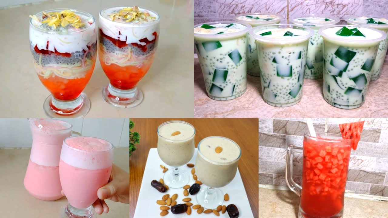 5 Unique Drinks Recipes For Iftar | Ramadan Special Drink | Ramadan 2021