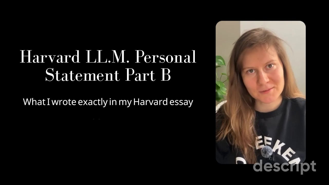 Harvard LLM Personal Statement Part B | What I Wrote & Why It Worked
