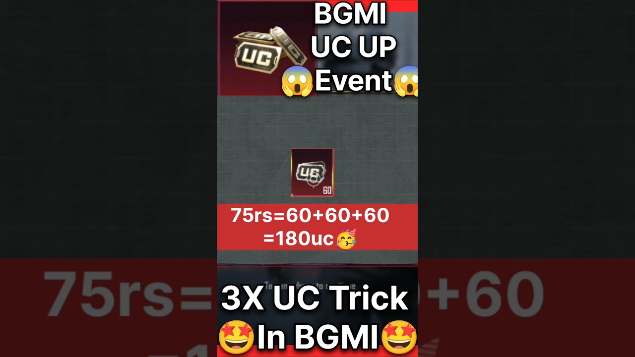 BGMI 3X UC Trick Without 7 Days Id Off🤔| #uc #bgmi #pubg #shortvideo #shots