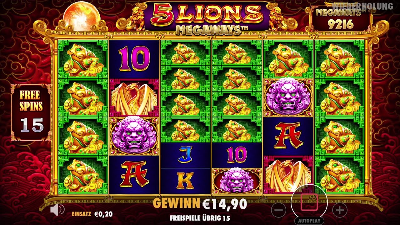 MAX WIN ON 5 LION MEGAWAYS (5000X)