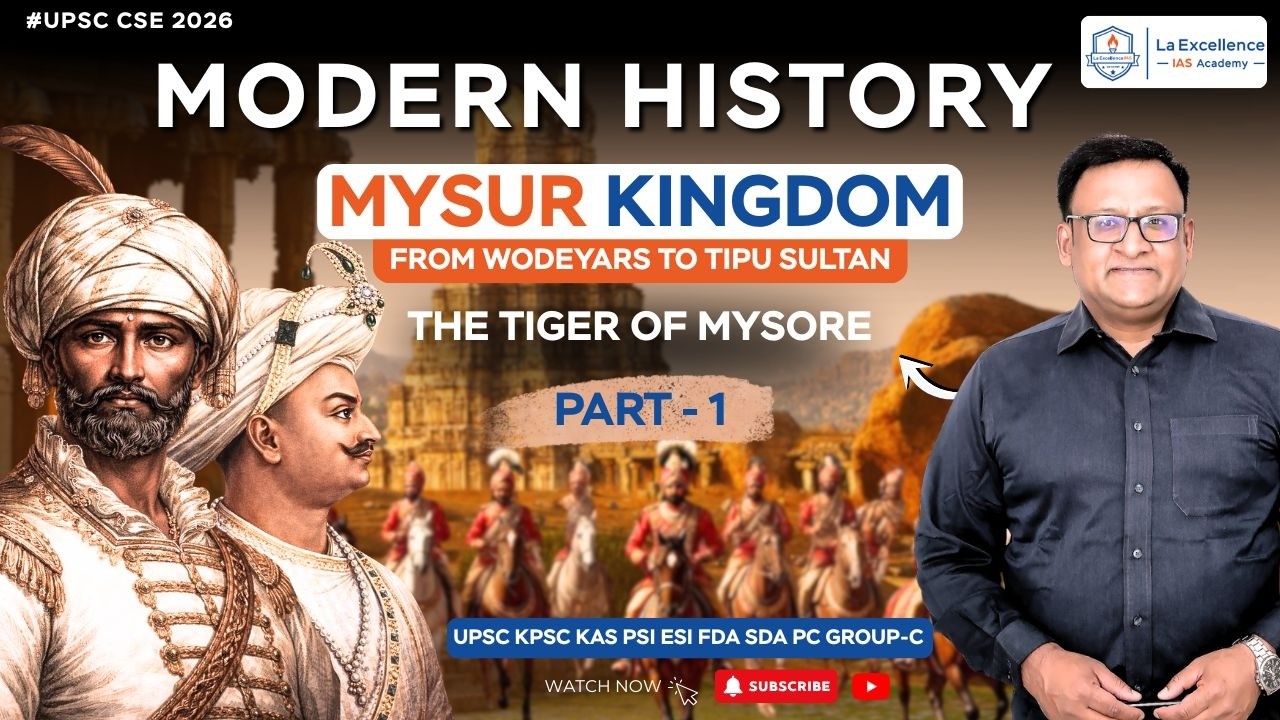 Mysore Kingdom: Rise of Power, Valor & Vision 🐯 | From Wodeyars to Tipu Sultan #upsccse #upscprelims