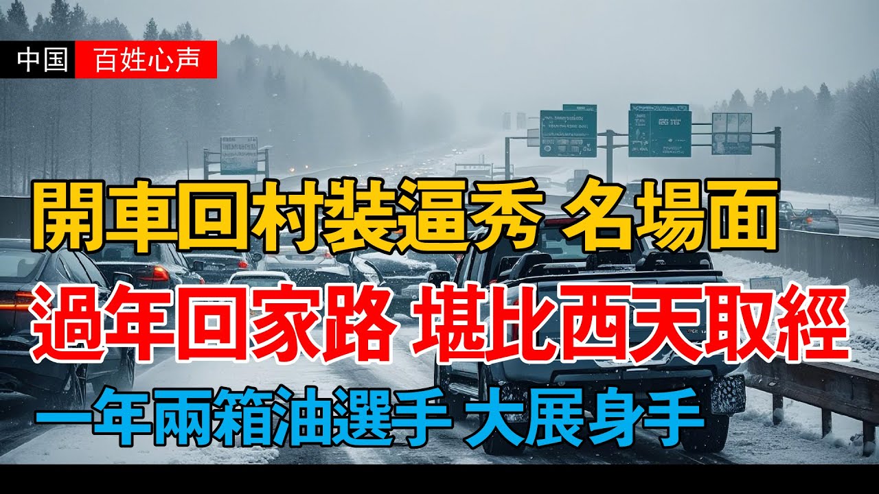 春節開車回村「裝逼秀」翻車名場面，過年回家路 堪比西天取經，一年兩箱油選手大展身手，暴風雪也阻擋不了遊子歸鄉的腳步 | 中國春節 | 百姓心聲