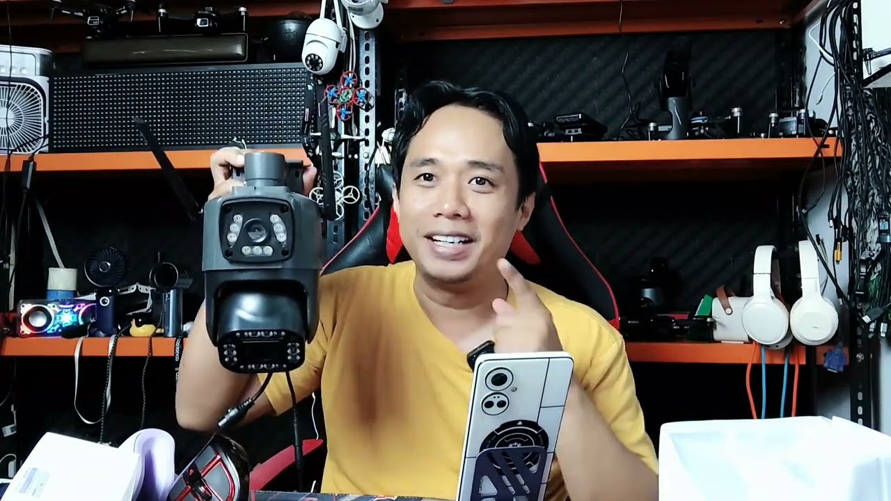 V380 V10 CCTV Outdoor Camera HD Wi-Fi Tahan Air Kamera keamanan Lensa Ganda Pelacakan Gerak