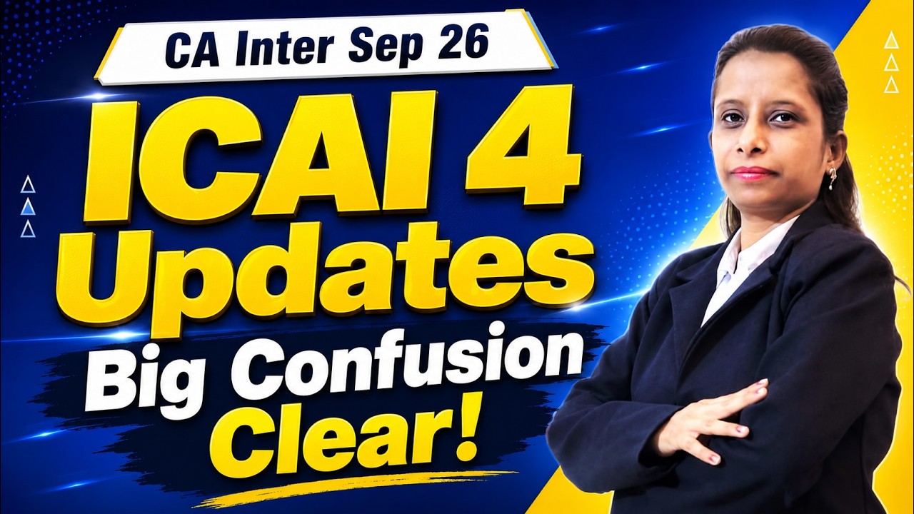 4 Important ICAI Updates | CA Inter Sep 26 | ICAI News for CA Inter Sep 26 | CA Inter Sep 26 updates