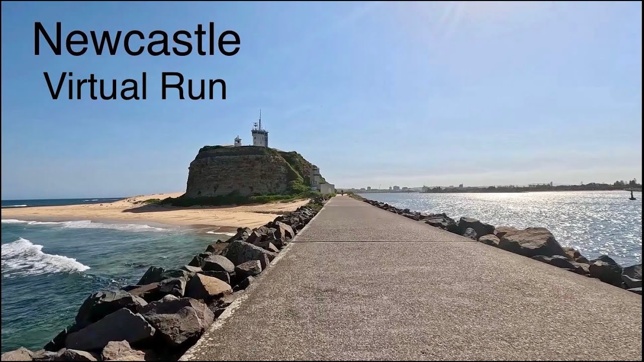 Virtual Running Videos for Treadmill Bike iFit 4k Jogging Newcastle Nobbys Lighthouse Australia