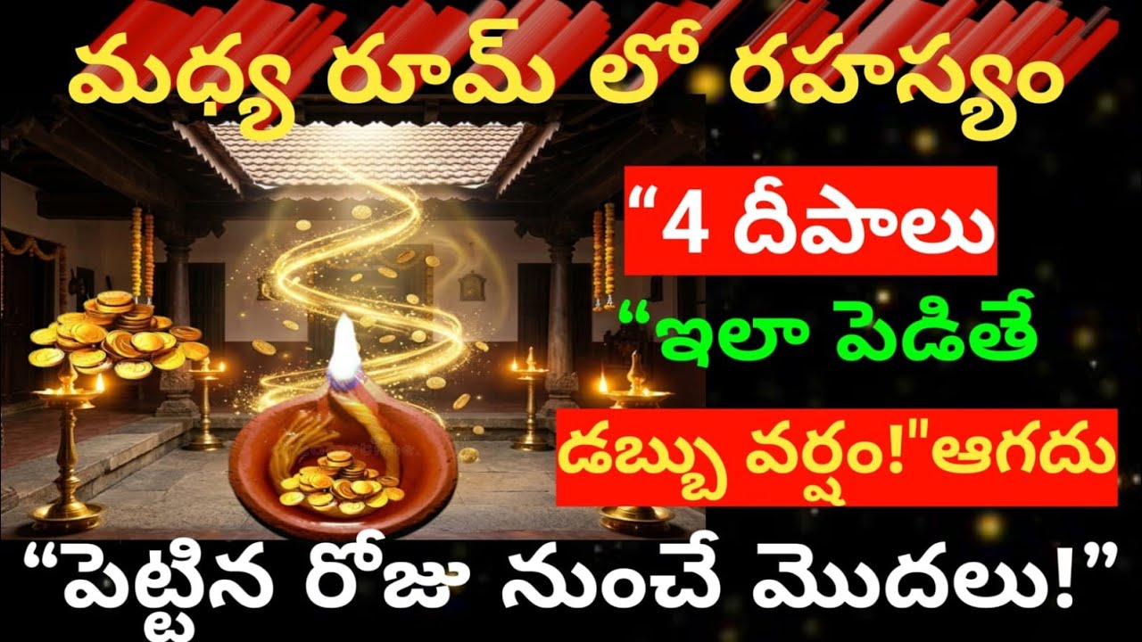 మీ ఇంటి మధ్య రూమ్ లో 😲ఈ 4 మూలలోదీపాలు 4 పెడితే మీకు వచ్చే అదృష్టం డబ్బు రాబడి చూసి కళ్ళు తిరుగుతాయి