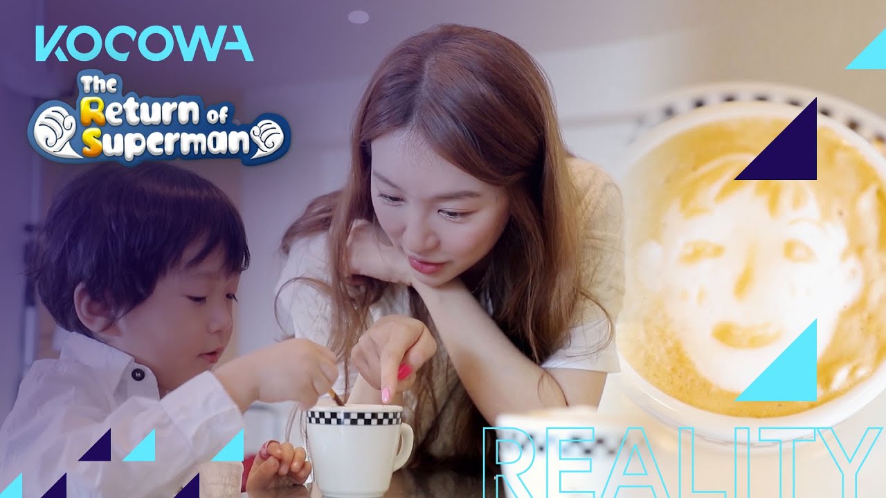 Can Eun Hye draw Ha O's face on a coffee? [The Return of Superman Ep 361]