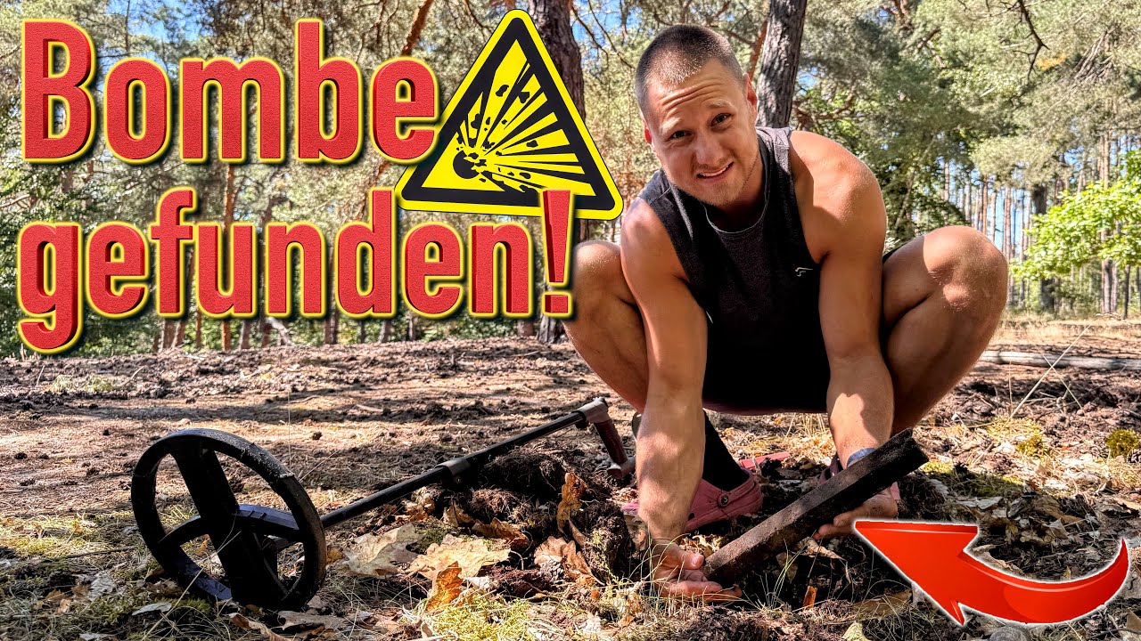 SCHARFE BOMBE am Wanderweg GEFUNDEN! 🤯 (WW2 Schatzsuche im Wald) - Metalldetektor