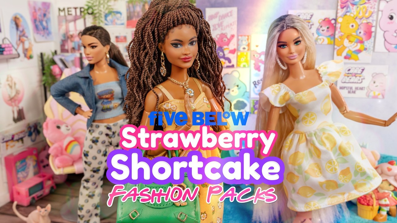 Five Below Strawberry Shortcake Fashion Packs | Do They Fit Barbie? DIY Jewelry