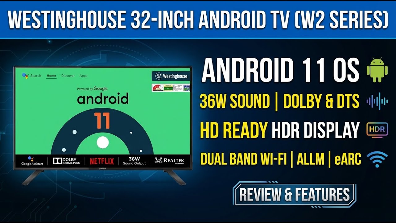 Westinghouse 32 Inch HD Ready Android LED TV Complete Review | Review in Hindi | Features