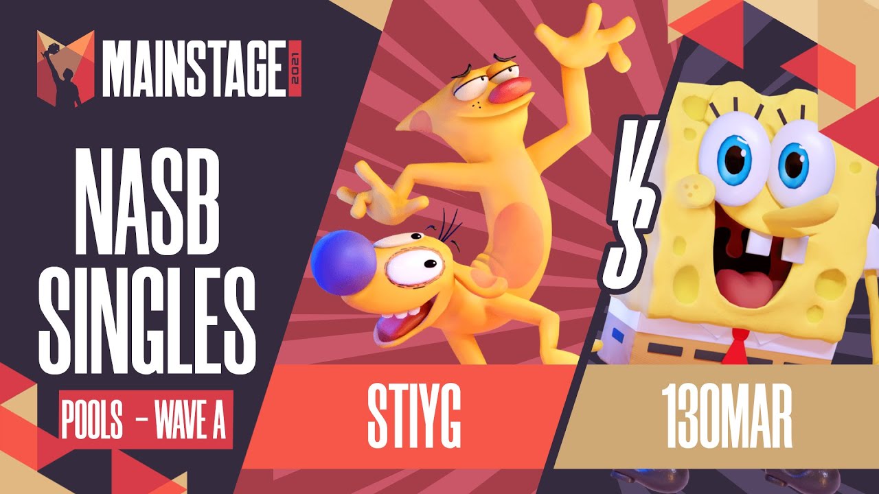 Stiyg vs 130Mar - Nick All-Star Brawl: Pools Wave A - Mainstage 2021 | Catdog vs Spongebob (NASB)