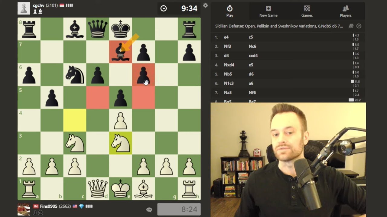 Careless move order in the Kalashnikov Sicilian | Climbing the Rating Ladder vs. 2101