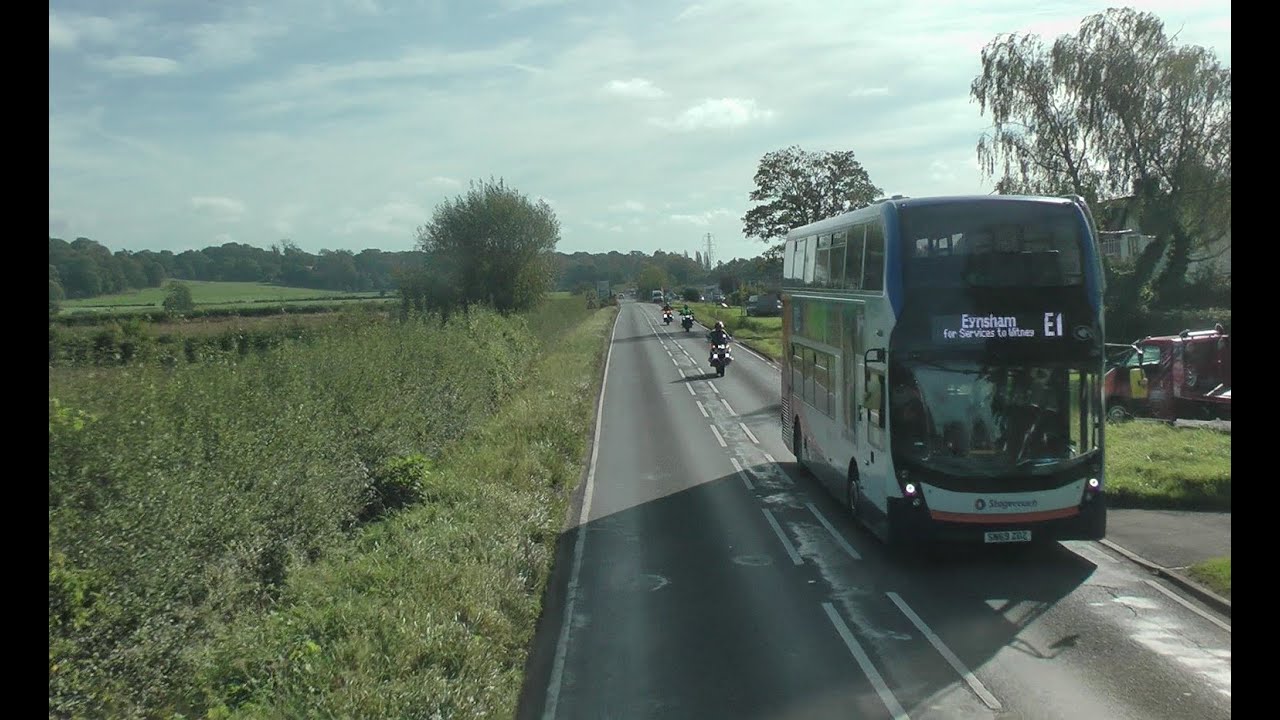 Oxford bus E1 from Osney Island to Eynsham