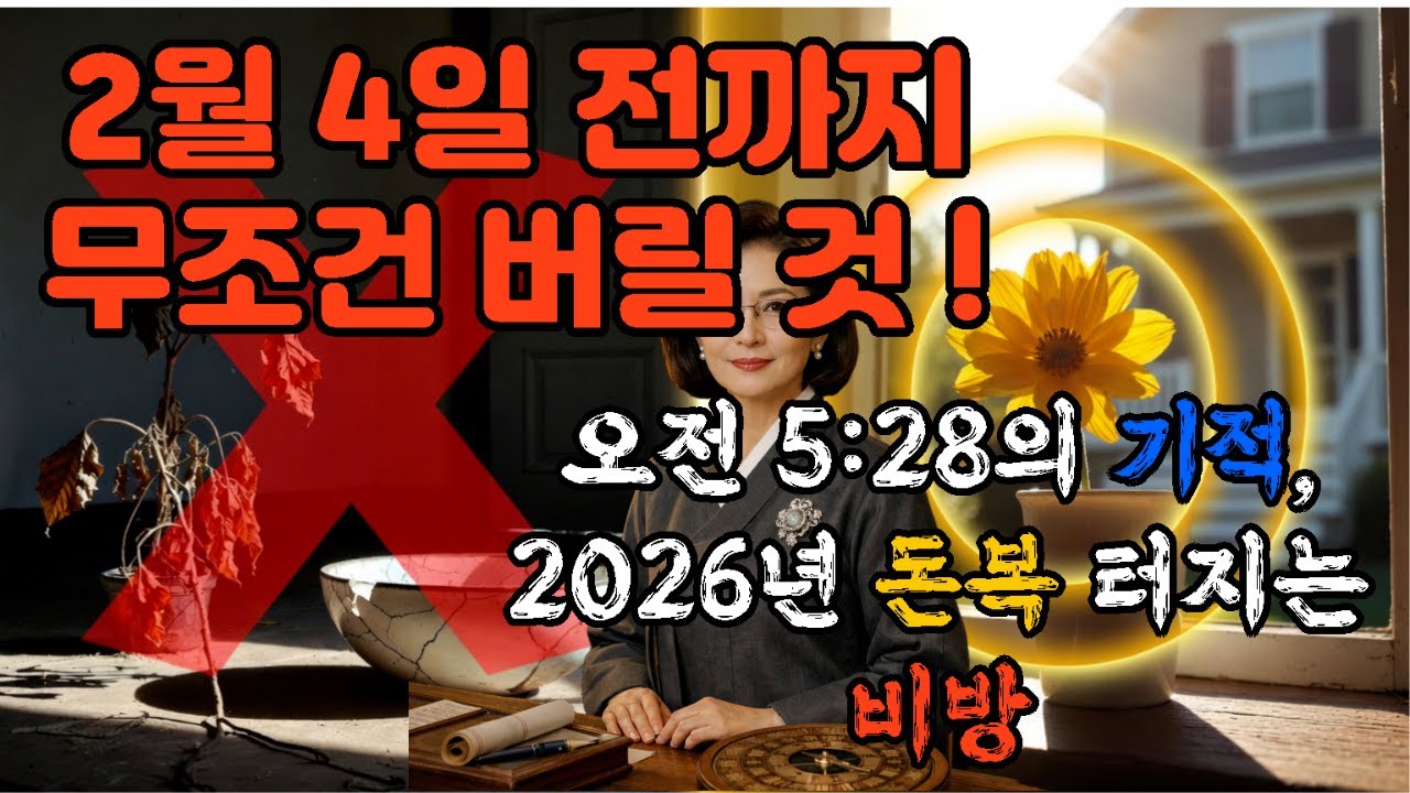 (2026 입춘 비방)2월 4일 '이 시간' 전까지 당장 버리세요! 2026년 입춘, 대박 나는 풍수 비책 #입춘 #재물운좋아지는법, #집정리,#시니어  #현관풍수