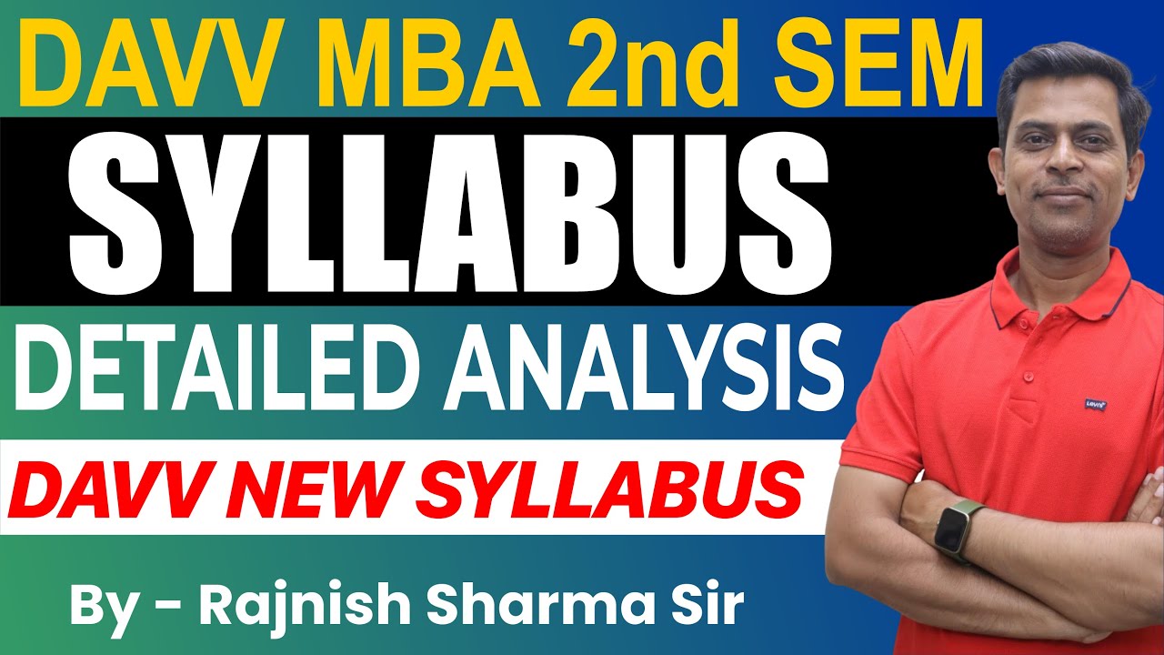 Mba 2nd Sem Syllabus | mba 2nd sem detailed analysis | davv indore mba syllabus | rajnish sharma sir