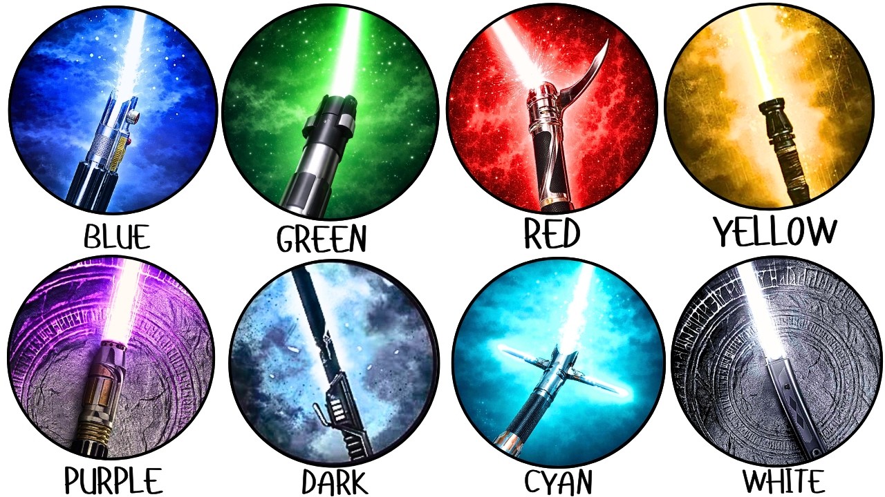 The Hidden Meaning behind Every Single Lightsaber Color Explained!