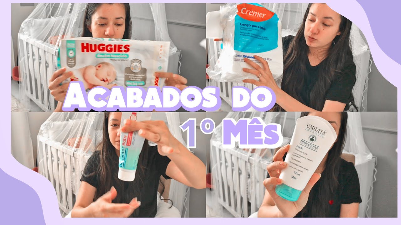 ACABADOS E USADOS DO 1º MÊS DO BEBÊ + QUANTAS FRALDAS USEI !!