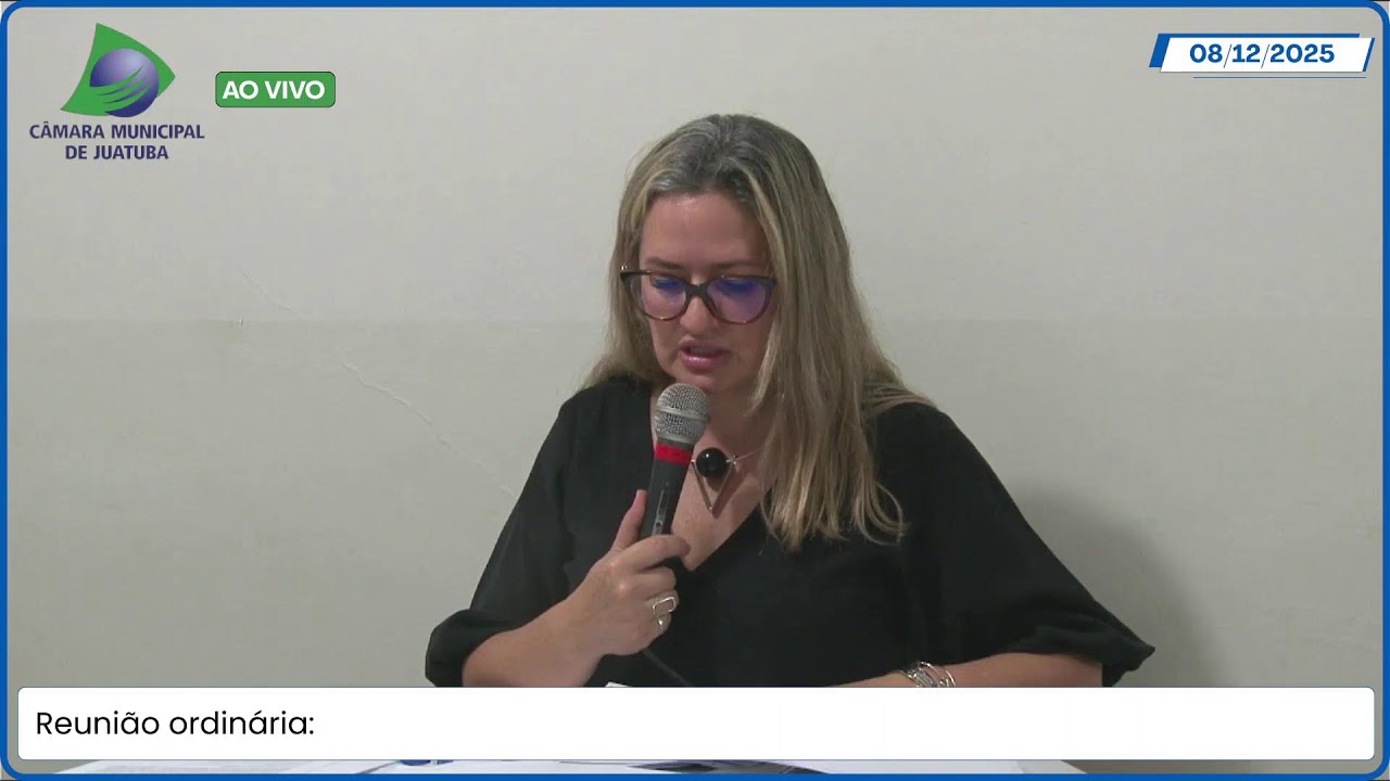 Reunião Ordinária Camara Municipal de Juatuba - 08/12/2025