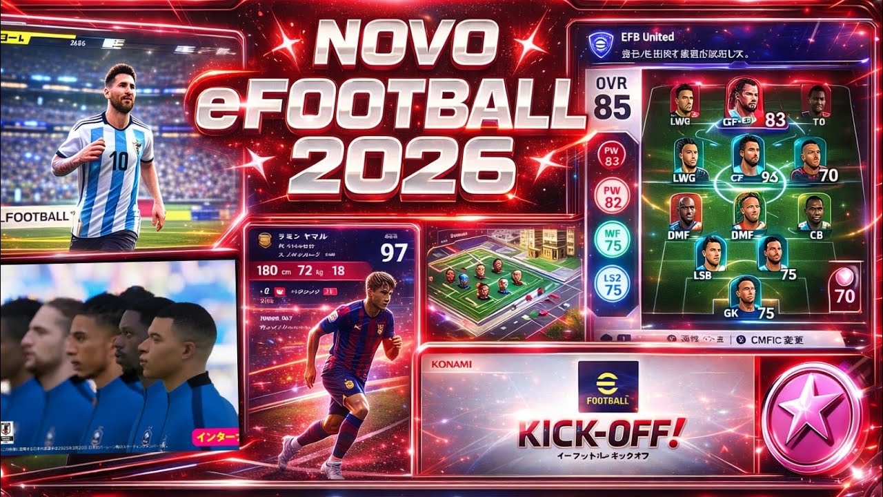 🥳 INCRÍVEL 😍 ESPETÁCULAR 🚀 O NOVO EFOOTBALL 2026 