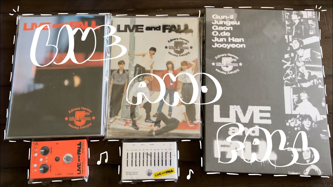 unboxing xdinary heroes’ 5th mini album live and fall 🎸 | all versions!