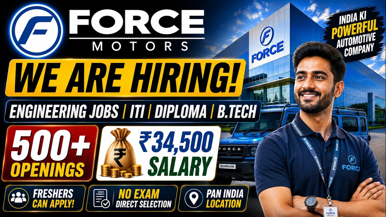Force Motors में निकली भर्ती | Force Motors job vacancy 2026 | Private company job vacancy 2026