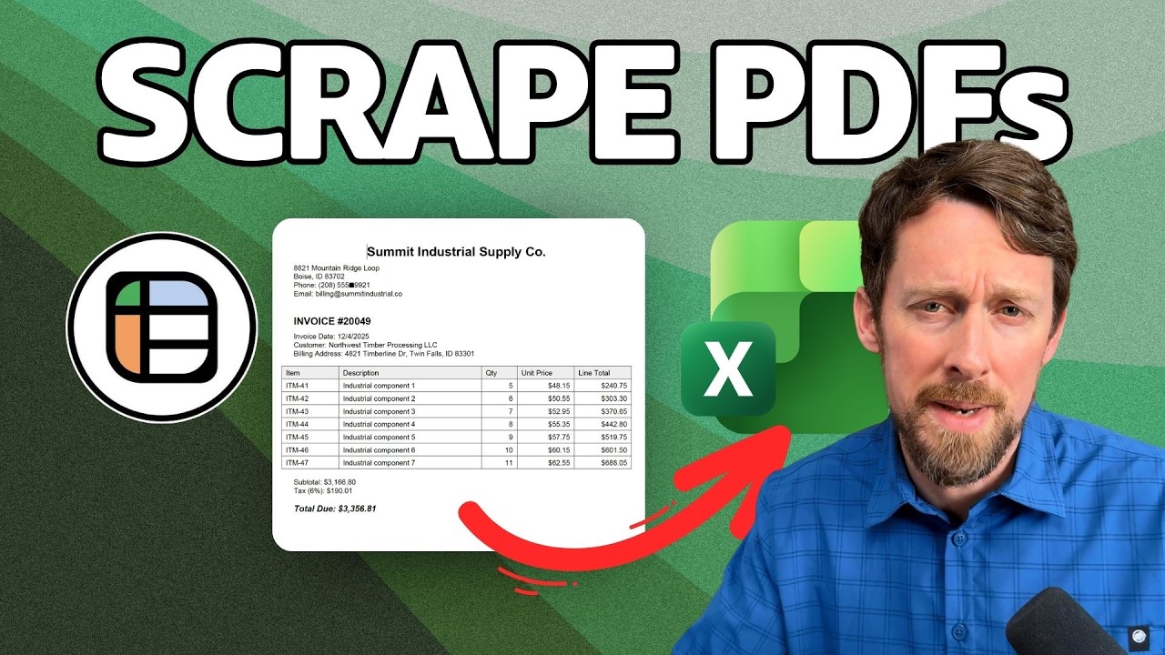 Извлечение данных из PDF-файлов и их перенос в Excel (самый быстрый способ 2026 года)