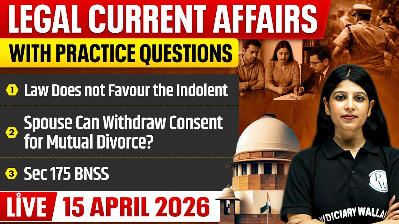 Legal Current Affairs Today | 15 April 2026 | Top Legal News | Judiciary/APO/APP |Judiciary By PW