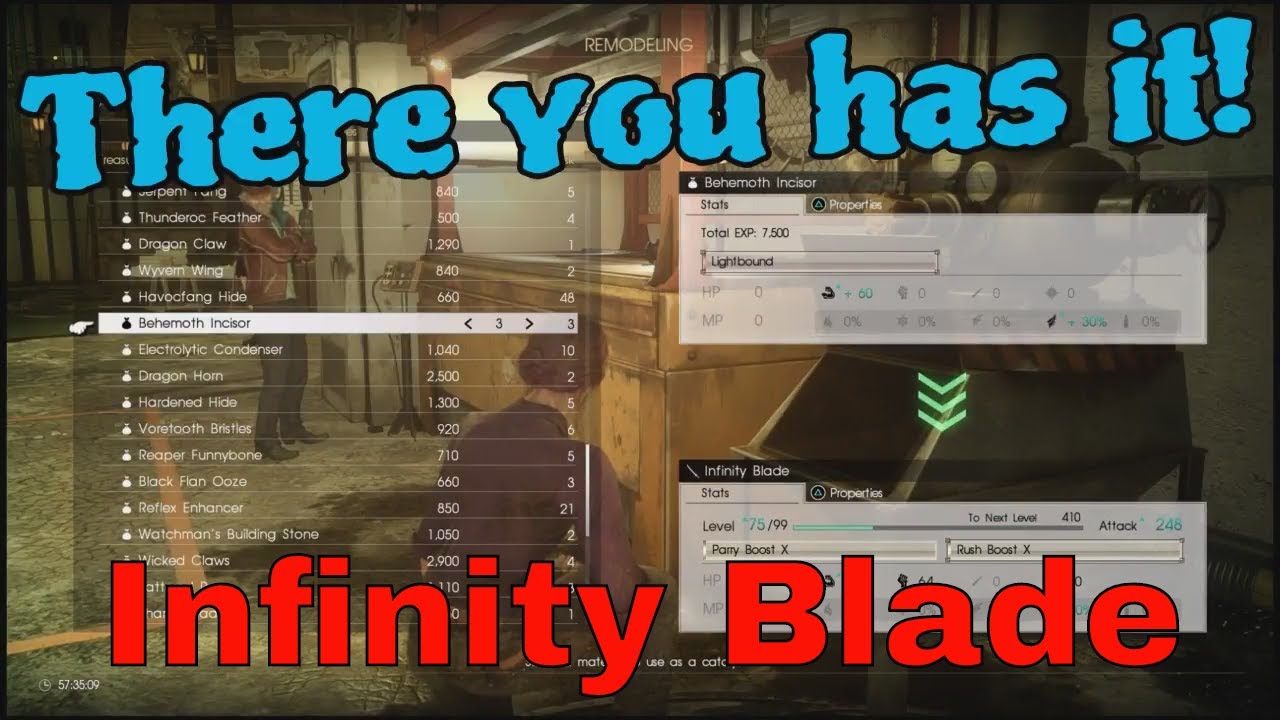 [V.R.] Final Fantasy XV Comrades - How to get Infinity Blade!