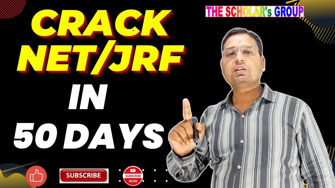 How to Crack UGC NET JRF in 50 Days | The Scholar's Group | UGC NET Population Studies | Siraj Sir