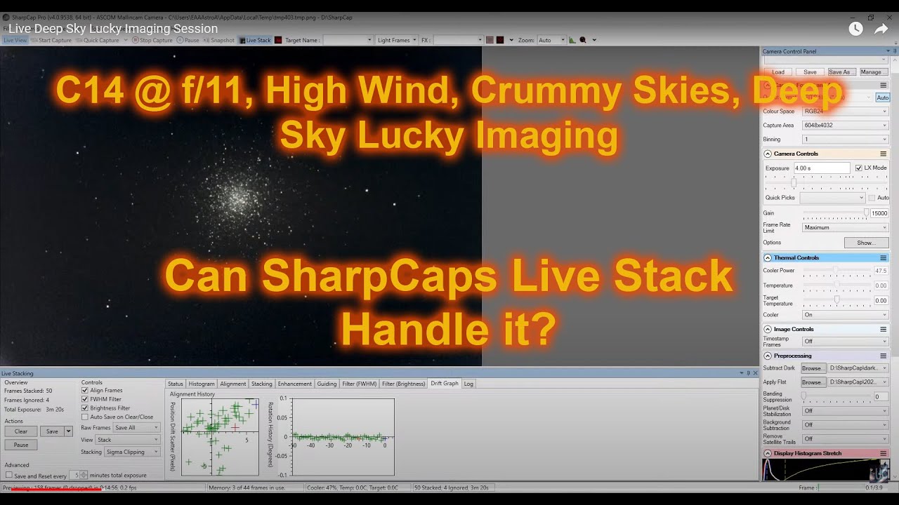 Live Deep Sky Lucky Imaging Session