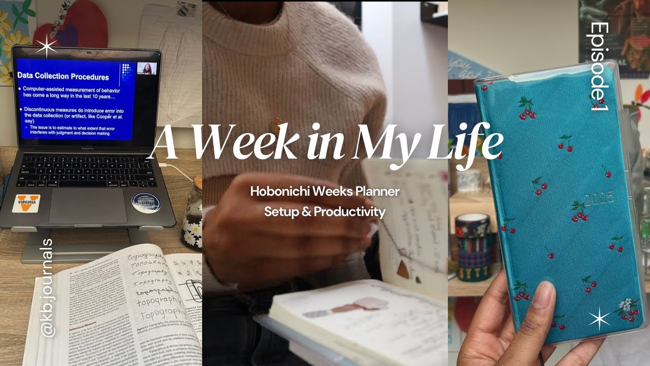 Week in My Life as a Grad Student | Hobonichi Weeks Planner Setup & Productivity✨