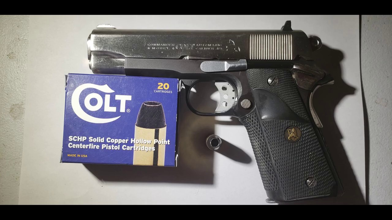 Colt SCHP .45 ACP 185gr Gel Test