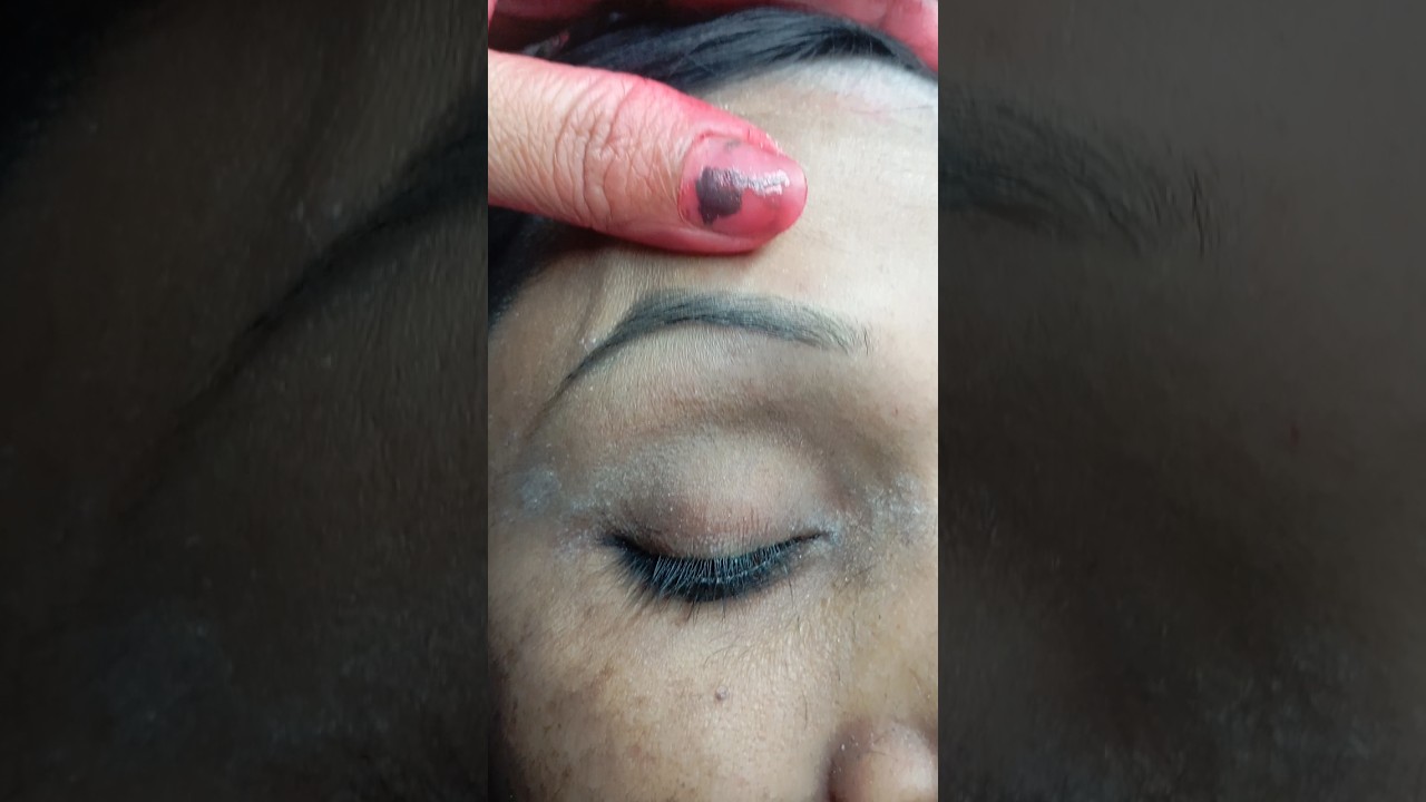 v shape eyebrow threading 🥰 new tranding viral video