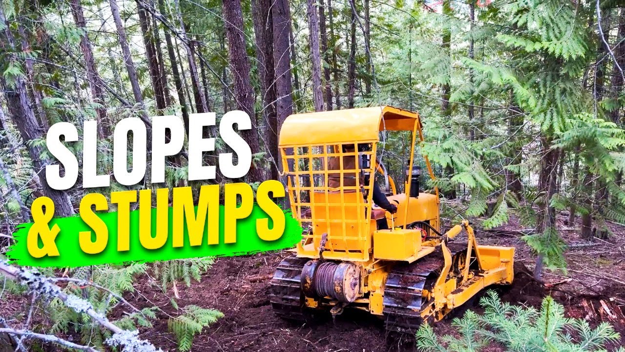 1959 John Deere 440 Sounding Sweet As It Goes To Work Building Trail On A 20- Degree Slope.