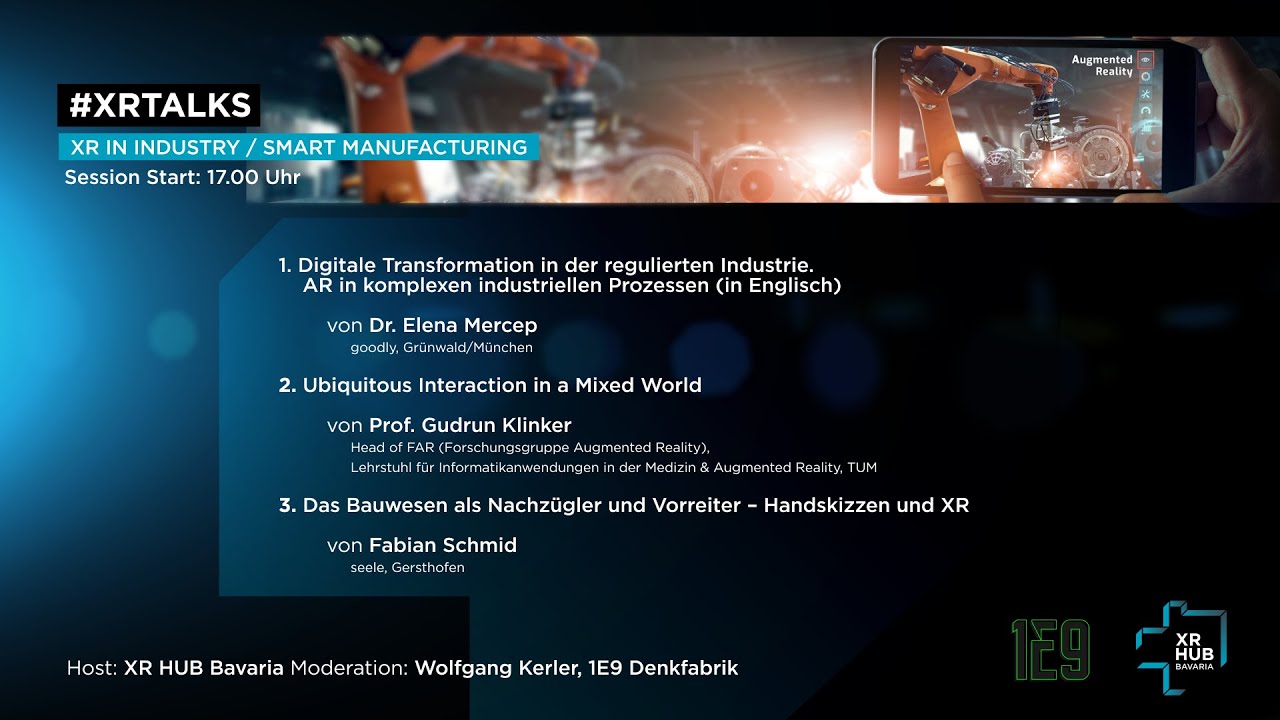 #XRTALKS - Folge1 - XR in Industry 4.0 / Smart Manufacturing