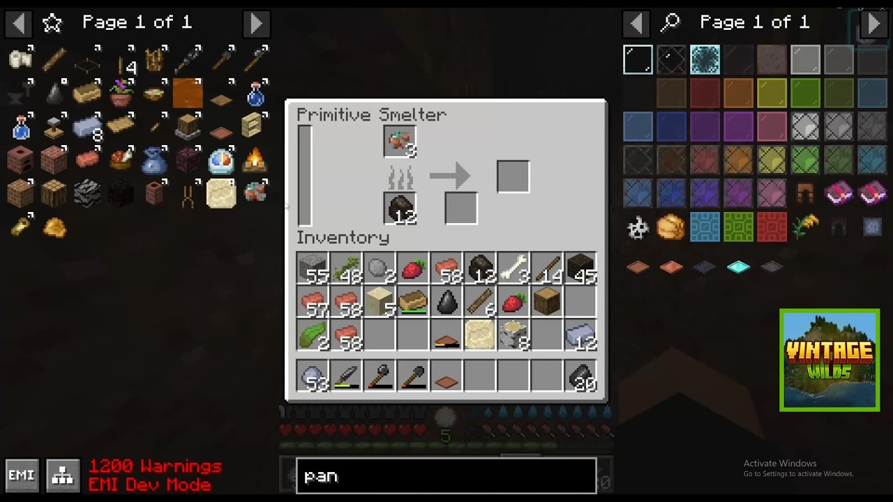 Minecraft Modpack (Vintage Wilds) Let's Play Part 5 Missing Crafting Component N End Of Pack!