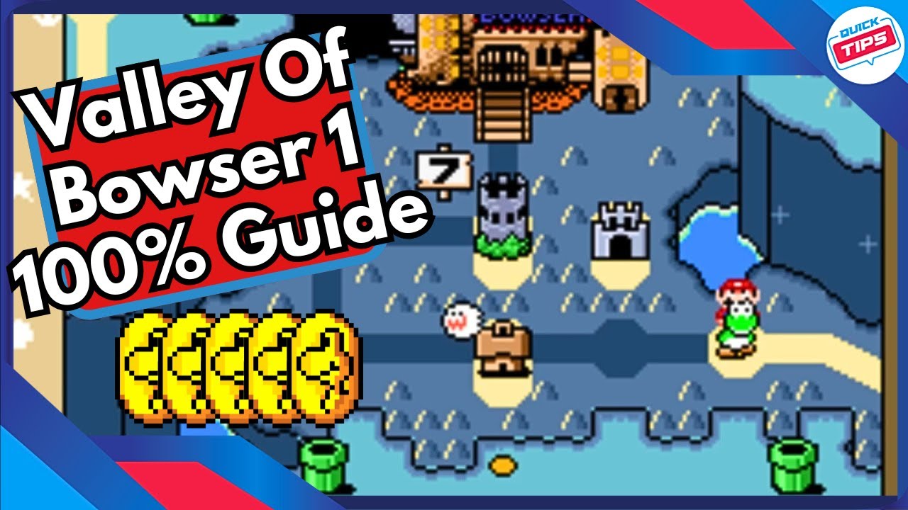 Valley Of Bowser 1. 100% руководство по всем монетам и секретам драконов в Super Mario World