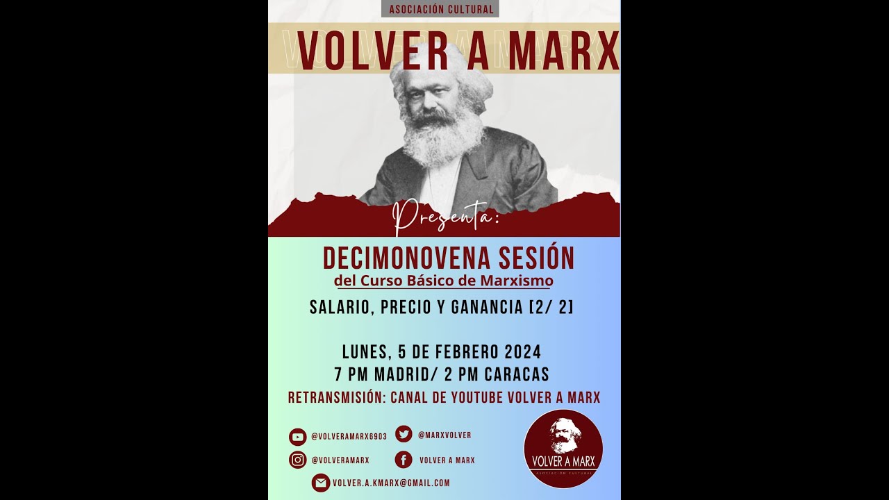 Curso básico de marxismo. Sesión 19. Salario, precio y ganancia (2/2)