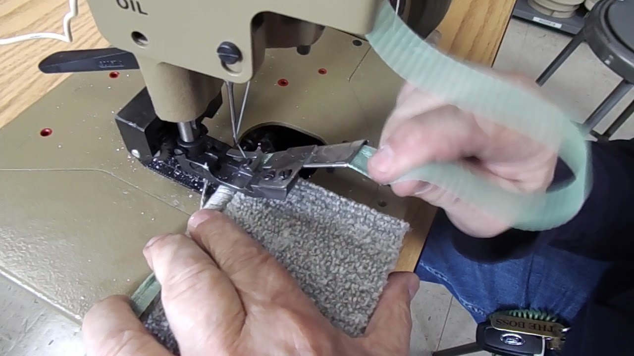 How to turn 90 degree angles with a carpet serger by NC Carpet Binding & Equpiment