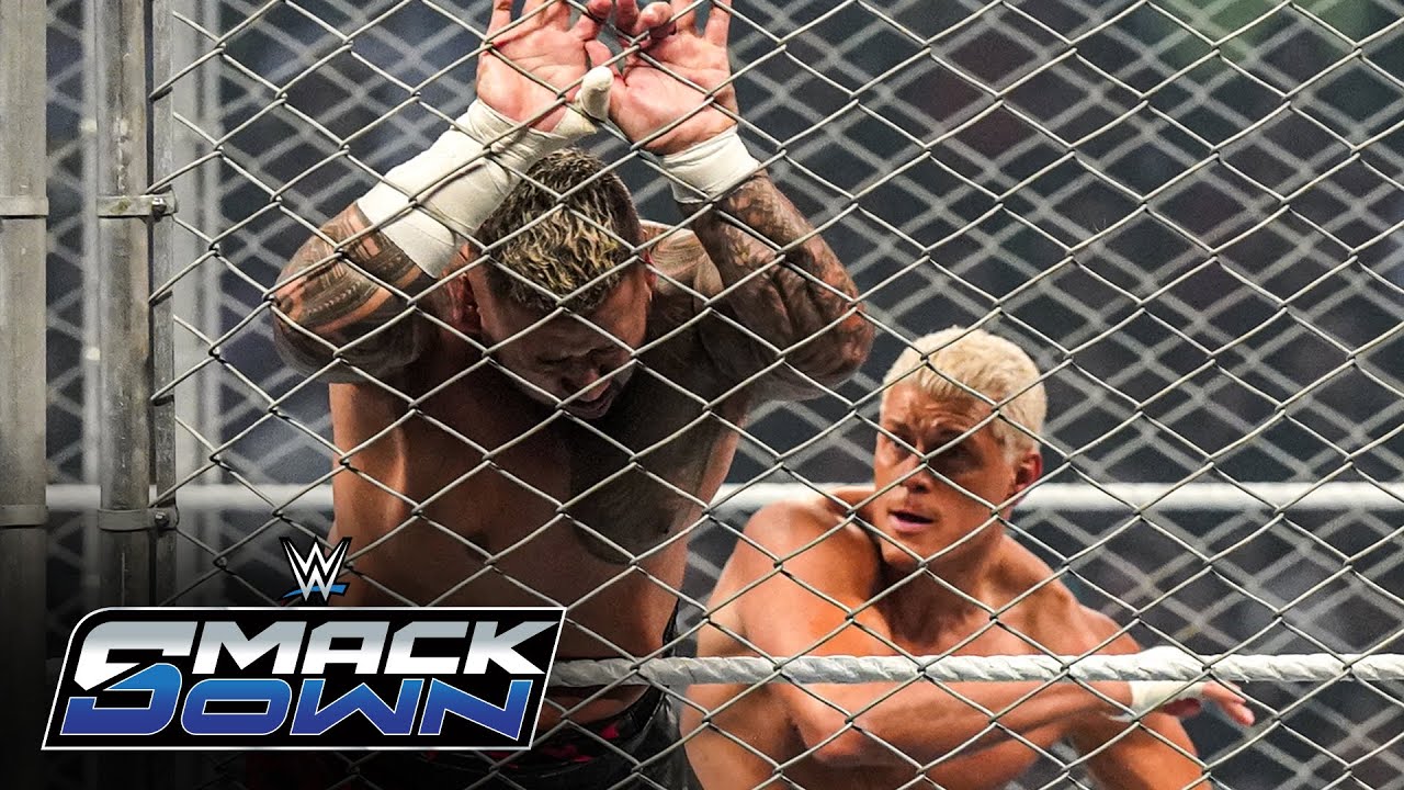 ПОЛНЫЙ МАТЧ: Коди Роудс против Соло Сикоа – матч за титул чемпиона WWE в стальной клетке: SmackDo...