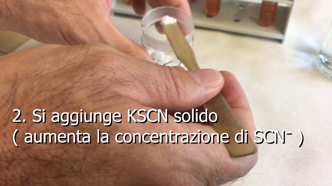 Equilibrio di FeSCN 2+ ed il  Principio di Le Chatelier